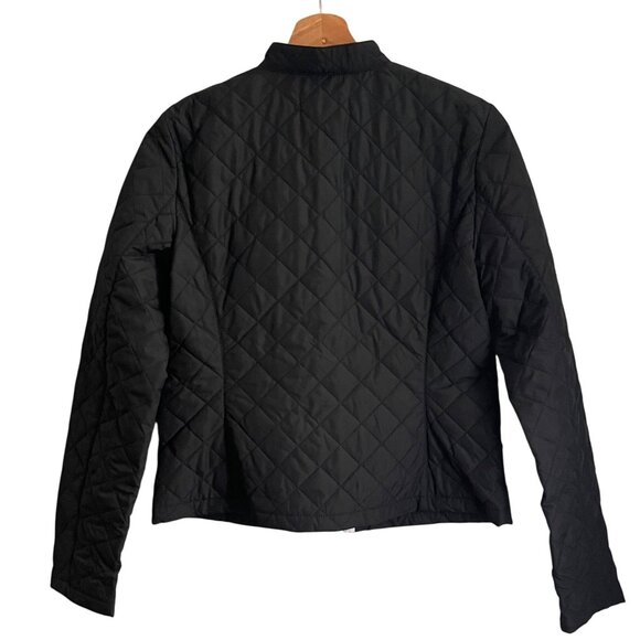 Lauren Ralph Lauren Women Quilted Jacket Size S Black Moto Preppy Old Money City - Picture 2 of 8